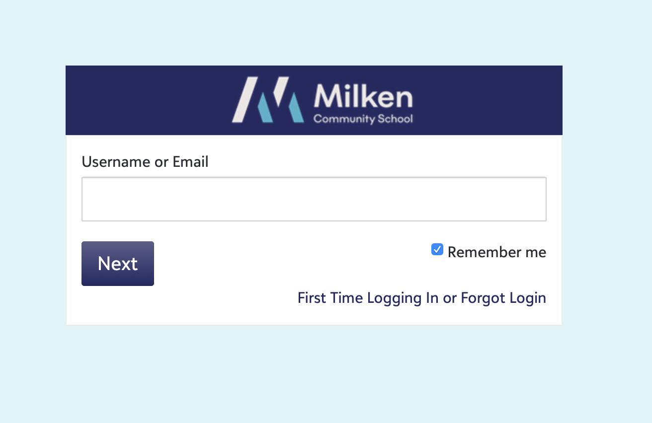 MyMilken Welcome Page