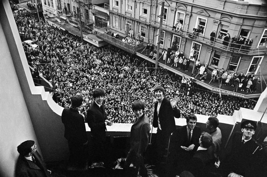 The Beatles Live: Town Hall, Wellington, New Zealand, June 22 1964. Looking over a crowd of 2,500 fans.