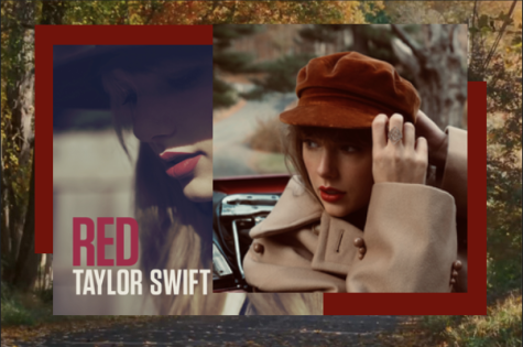 Swifts new album cover (right) is an updated version of the original photo from her 2012 release (left)