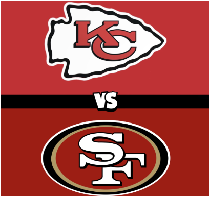  San Francisco 49ers vs Kansas City Chiefs Super Bowl LVIII matchup. 