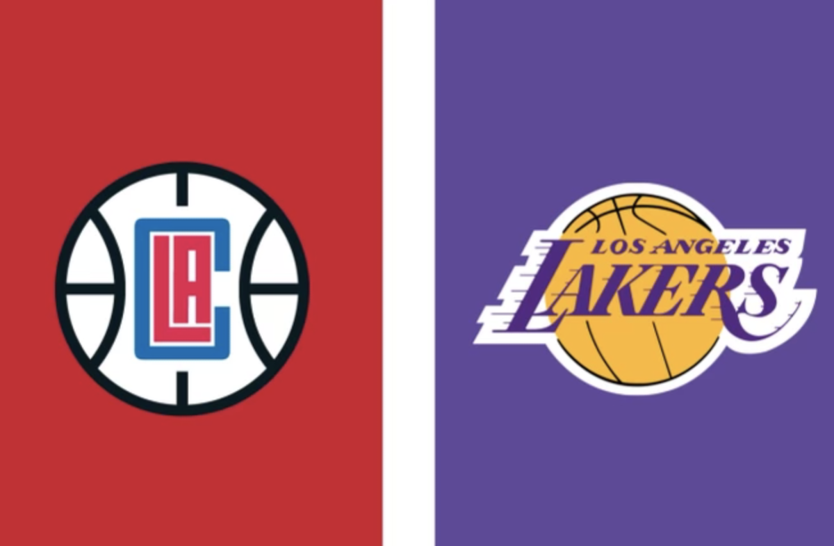 Image of the Lakers and Clippers logo side by side