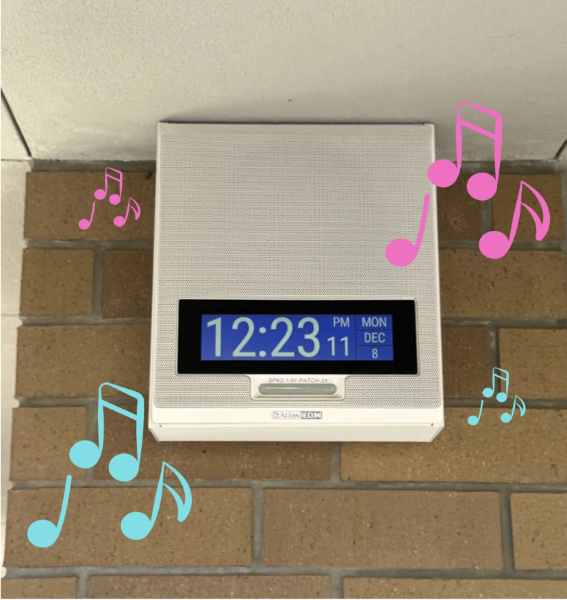 Clock/bell playing clean up music