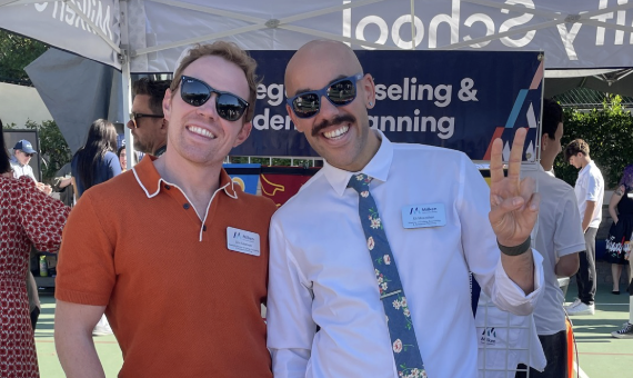 Mr. Feldman and Mr. Shavalian pose during Open House Event 