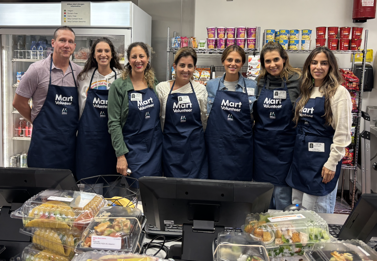 Parent volunteers at the Mart.